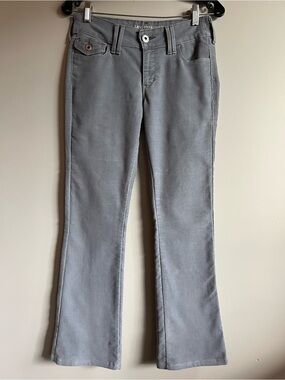 Levi Strauss Signature light Grey Corduroy Pants Women’s 8 Bootcut Low Rise Y2K